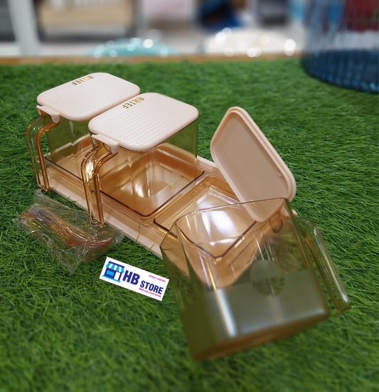 3Pcs Spice Containers With Tray