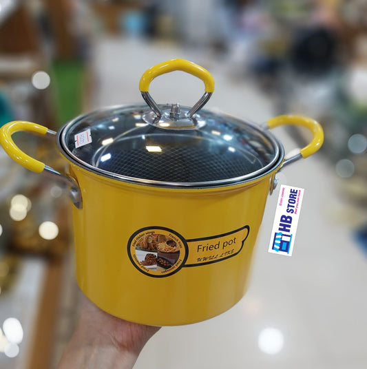 Deep Frying Pot With Handel In 3 Sizes