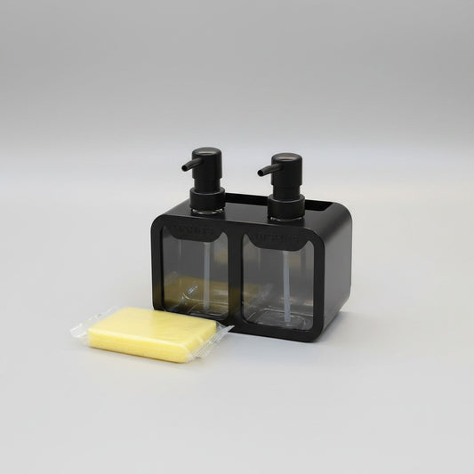 2-in-1 Kitchen Sink Soap Dispenser Organizer Set