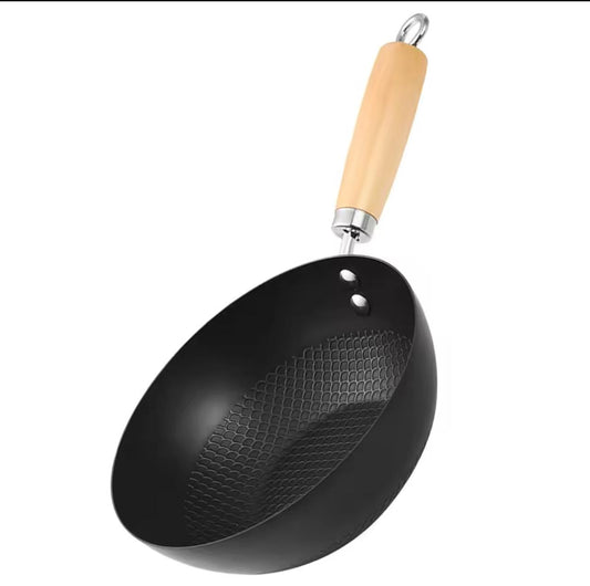 Wooden Handle Cooking Nonstick Woak