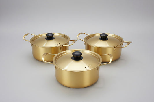 3-Piece Golden Stainless Steel