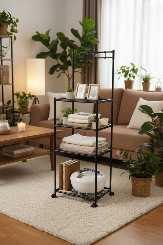 Multi-Tier Mobile Kitchen Storage Rack