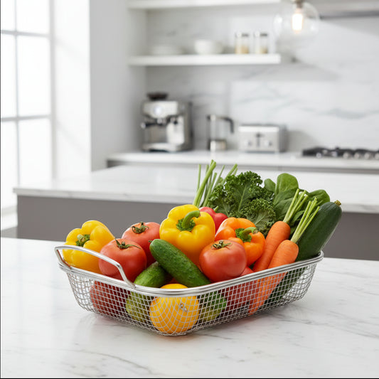 Premium Stainless Steel Rectangular Mesh Basket