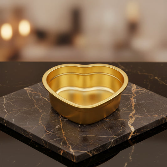 Golden Stainless Steel Heart-Shaped Baking Molds