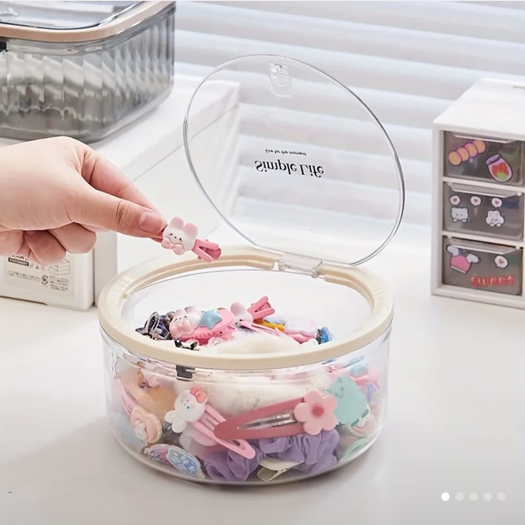 Acrylic Push Button Desktop Jeweler Box