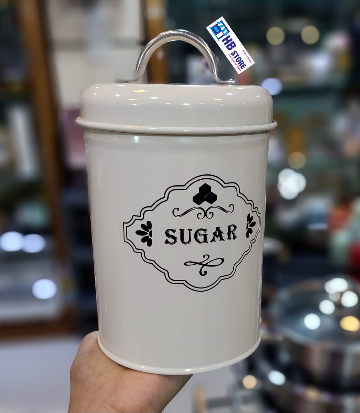 Tea Sugar Coffee Metal Jar Set