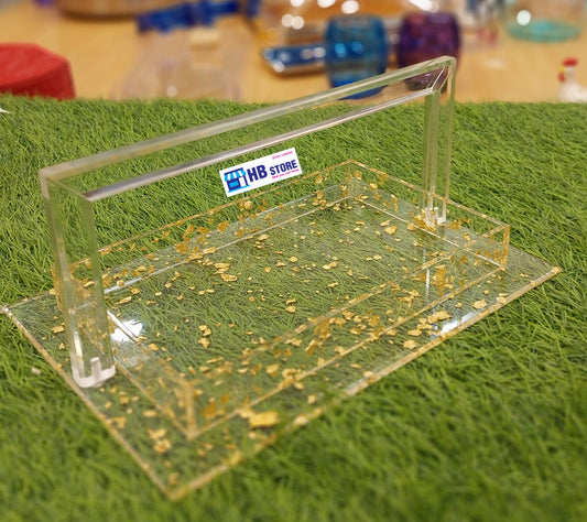 Serving Tray with Clear Acrylic Handles for Kitchen, Dining, or Parties