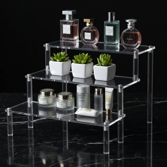3-Tier Clear Acrylic Display Riser Stand