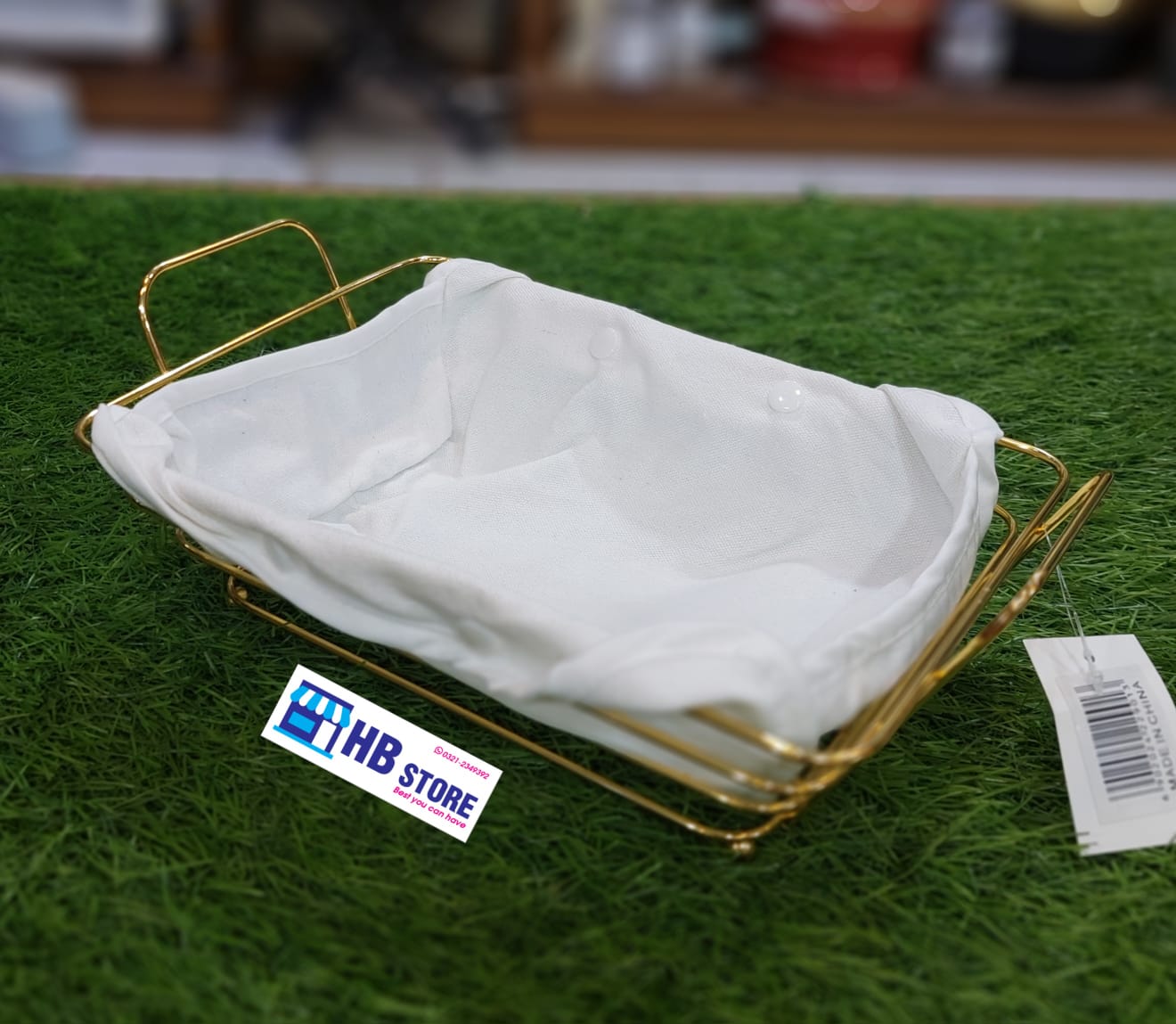 Golden Metal Bread Basket