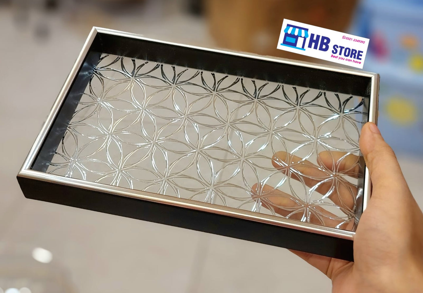 Customizable Arabic-Style Acrylic Tray – Trio of Sizes, Quartet of Colors
