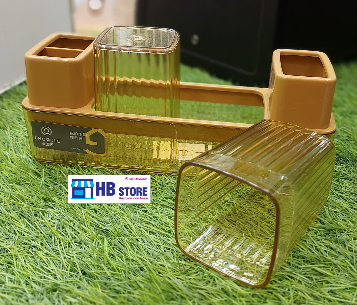 Multifunctional Simple Large-Capacity Toothbrush Holder Plastic mouthwash Cup Set