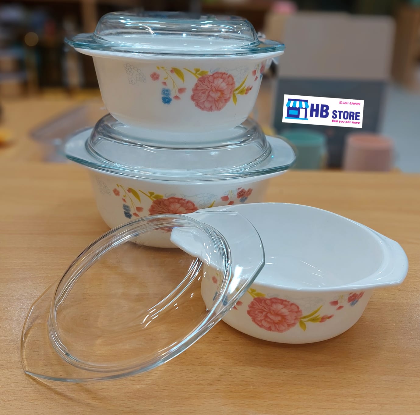 Marble 3-Piece Casserole Set