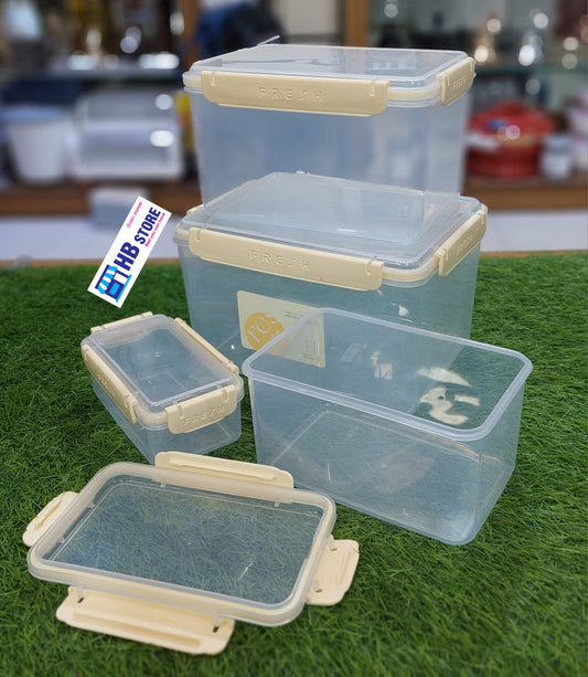 Piece Airtight Plastic Food Container Set – Stackable & Leak-Proof Kitchen Storage Boxes