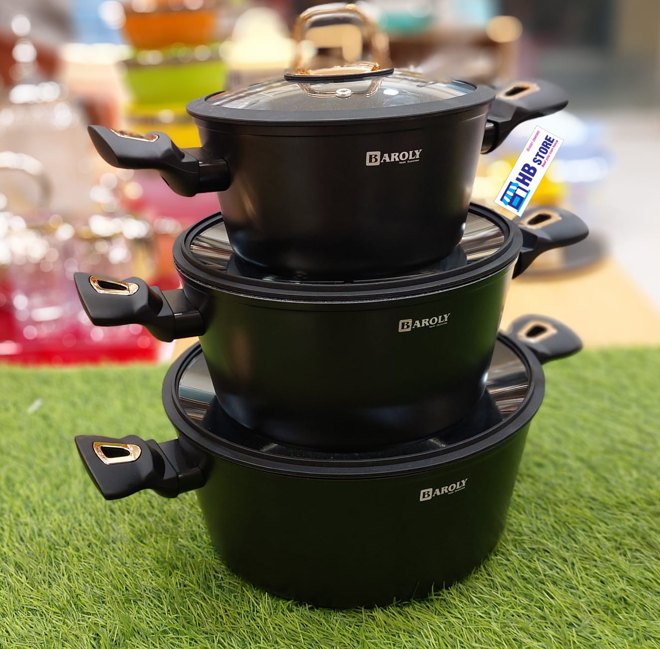 Baroly Non-Stick Granite Cookware Set – Durable, Stylish, Ready to Cook