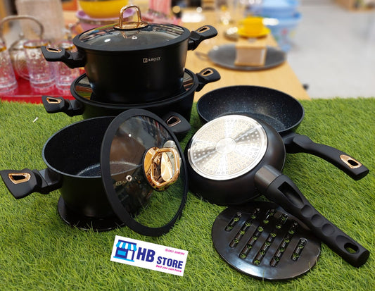 Baroly Non-Stick Granite Cookware Set – Durable, Stylish, Ready to Cook