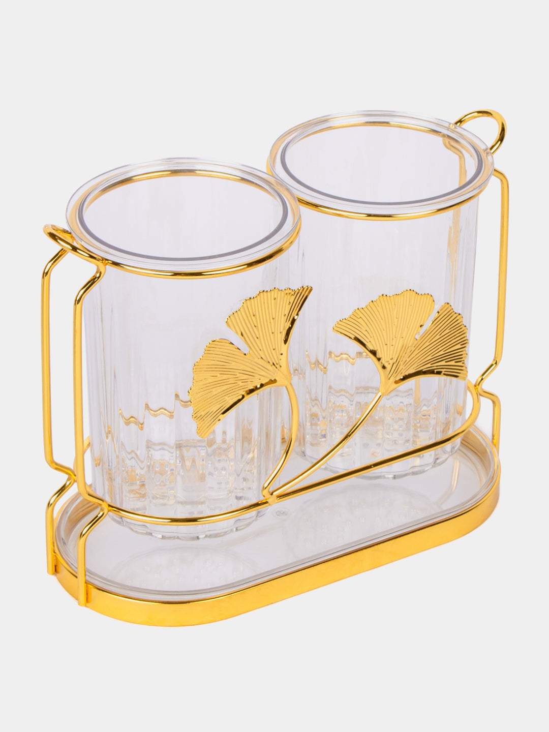 Acrylic Fancy 2 Portion Cutlery Holder