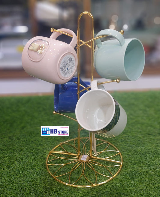 stainless steel fancy golden cup holder