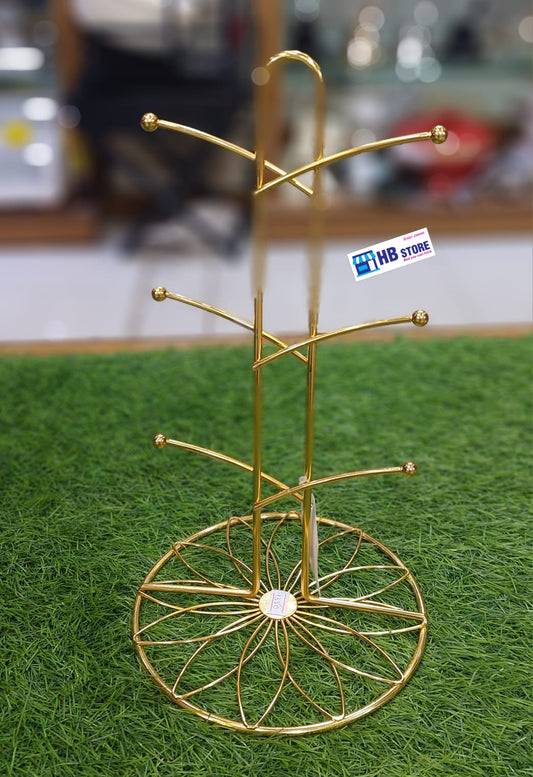 stainless steel fancy golden cup holder