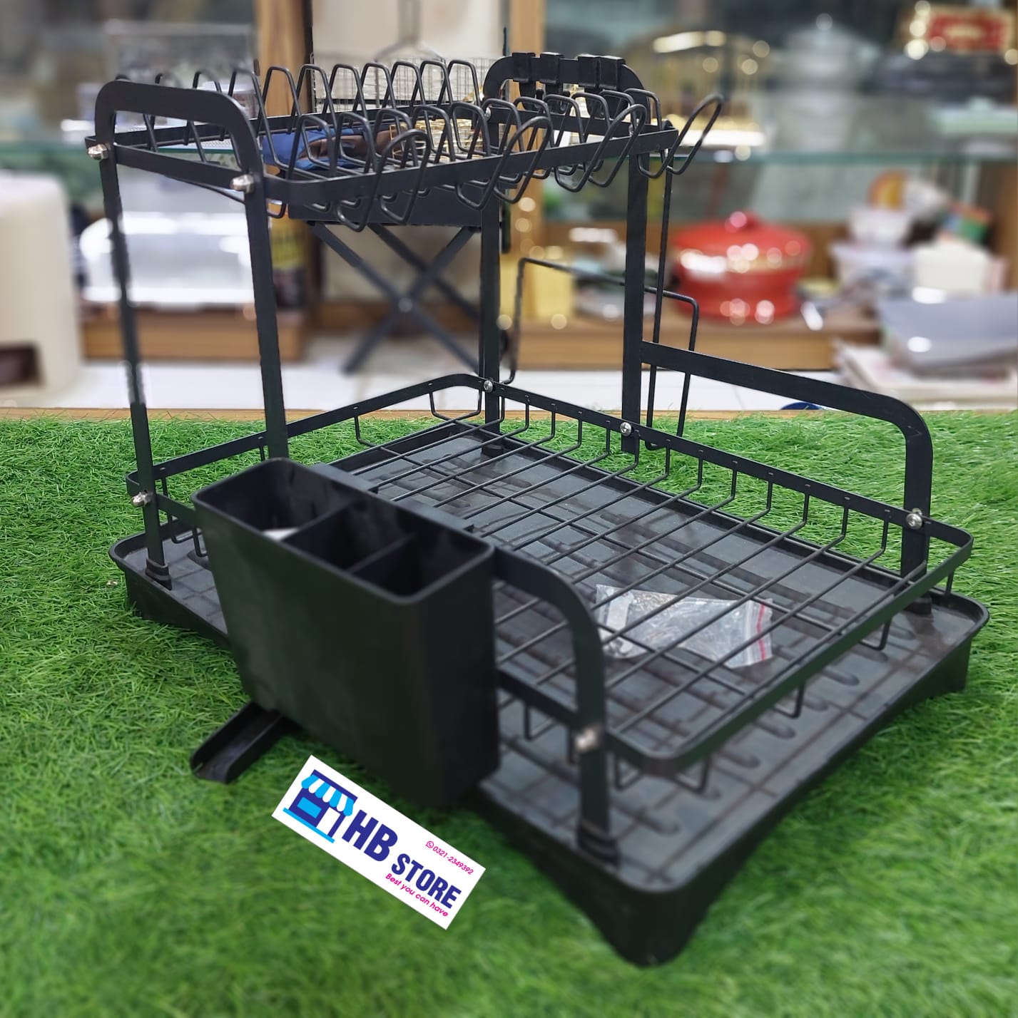 2 Tier Metal Dish Drainer Rack