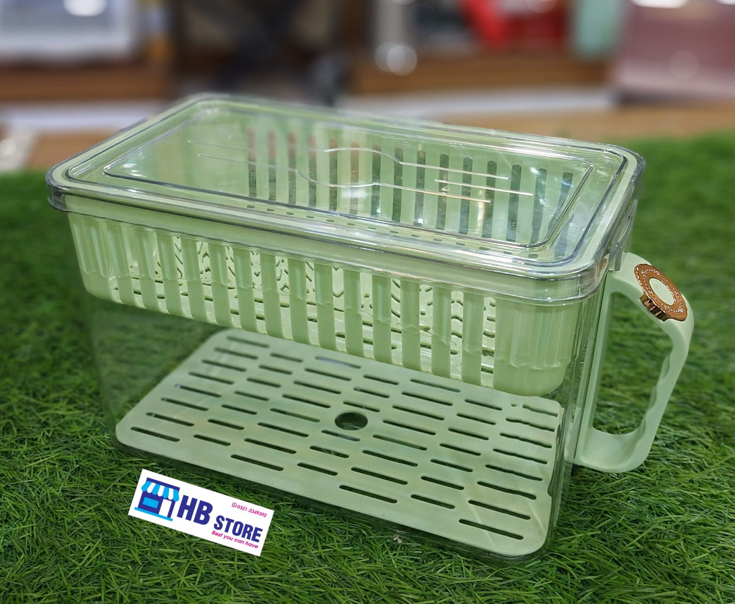 Acrylic Storage Drainer Freezer Handle Box