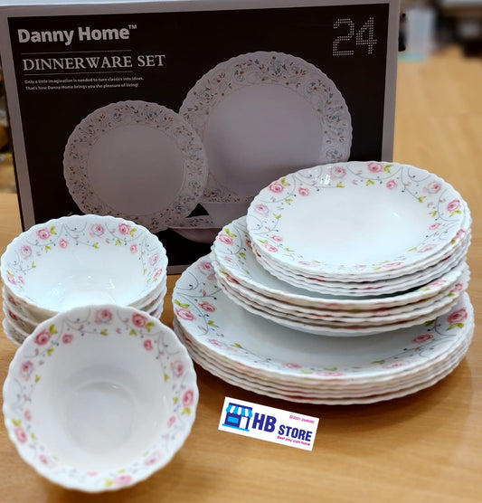 Denny Home Mrble Dinnerware set 24pcs