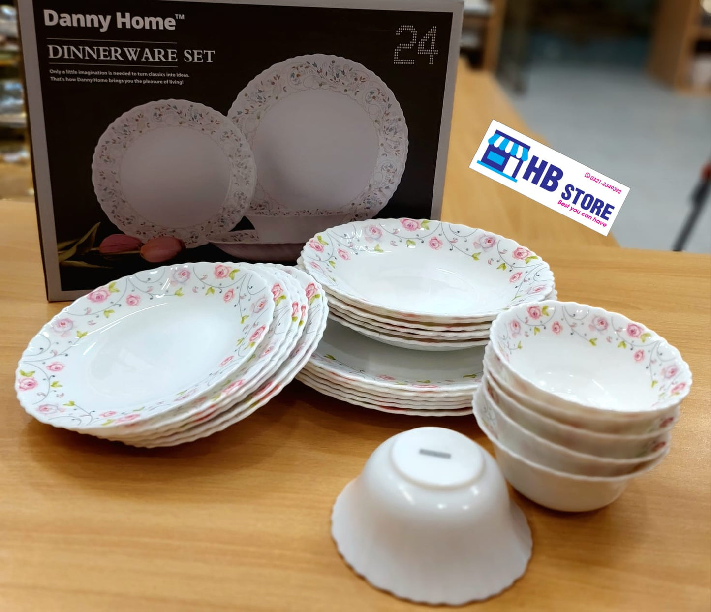 Denny Home Mrble Dinnerware set 24pcs