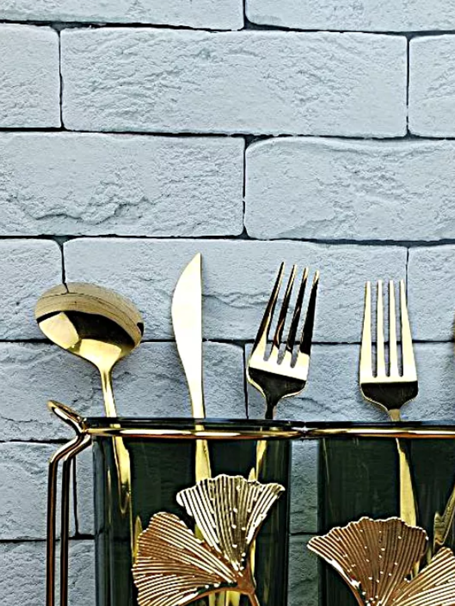 Acrylic Fancy 2 Portion Cutlery Holder