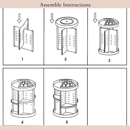 2 in 1 Acrylic Rotate Cosmetic Organizer