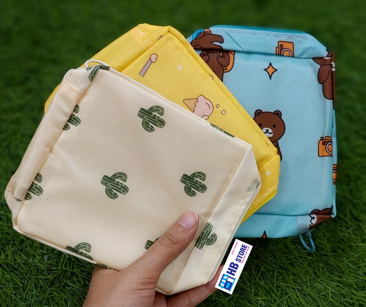 Small Zip-Up Organizer Bag / Utility Pouch for Coins & Accessories
