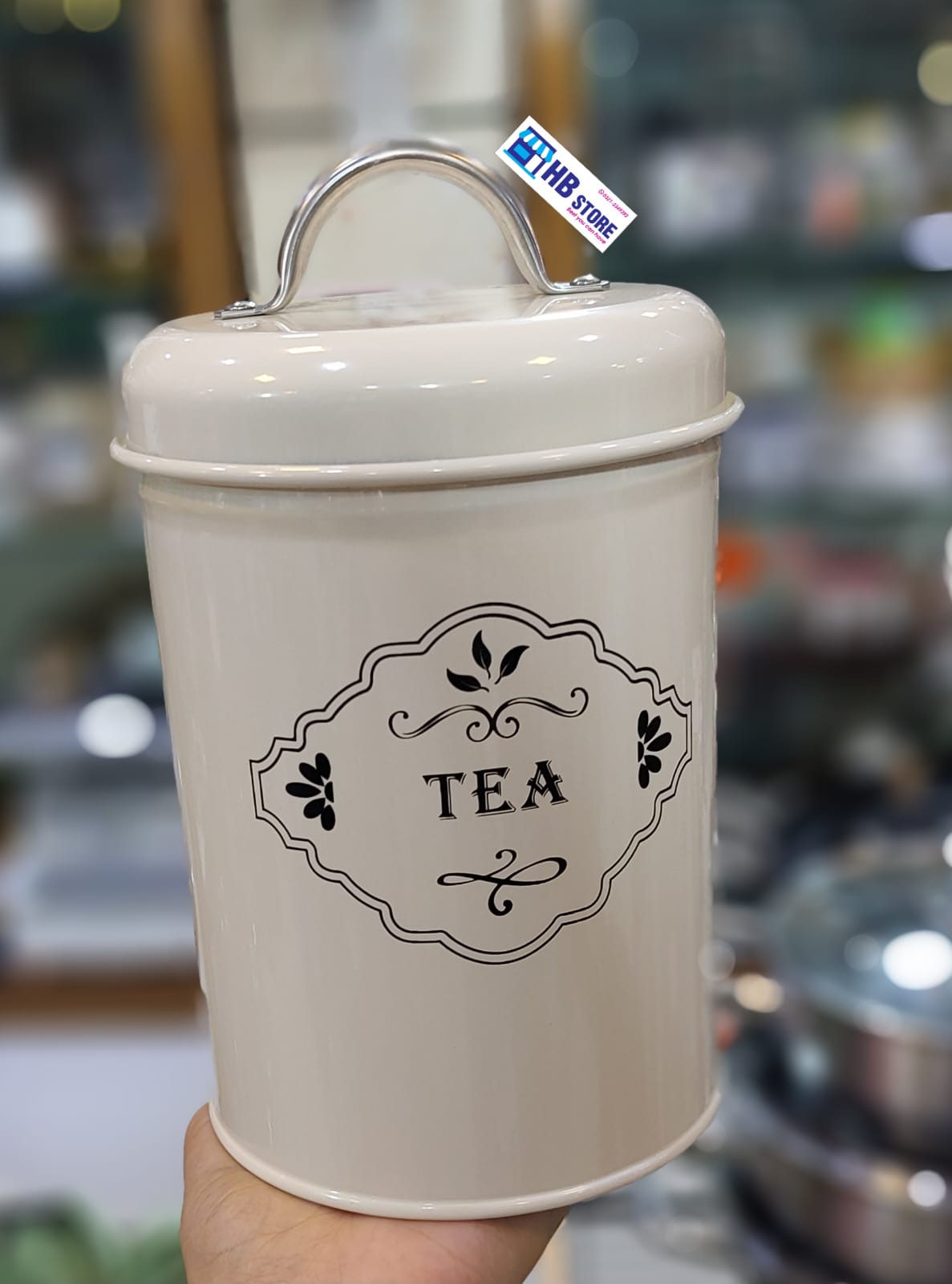 Tea Sugar Coffee Metal Jar Set