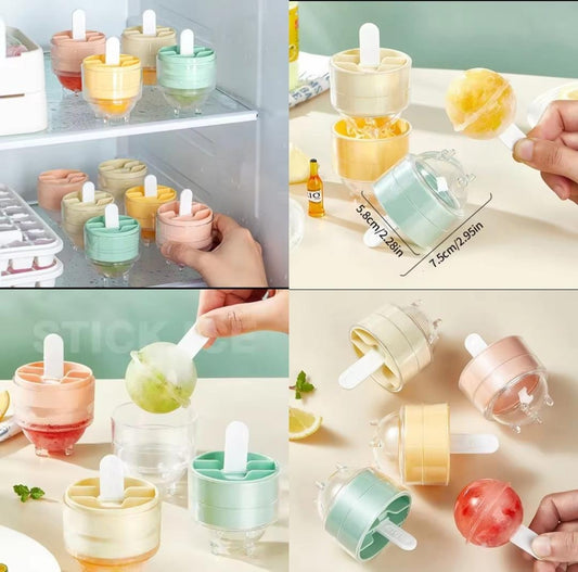 Popsicle Ice Cream  Mould 4Pcs Set