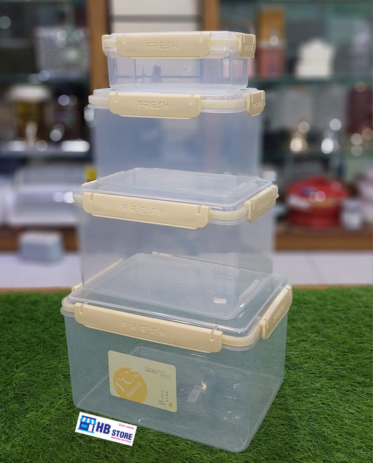 Piece Airtight Plastic Food Container Set – Stackable & Leak-Proof Kitchen Storage Boxes