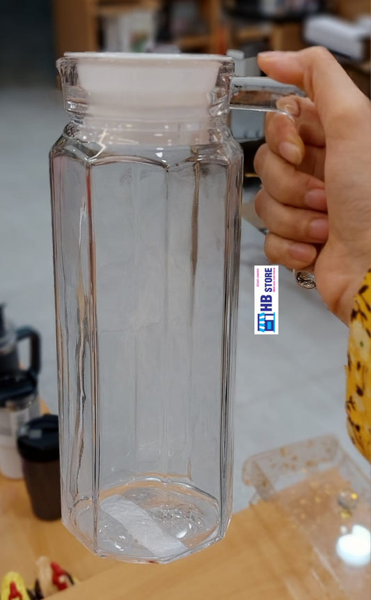 GLASS PITCHER 1.1 LITER Jug with lid