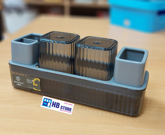 Multifunctional Simple Large-Capacity Toothbrush Holder Plastic mouthwash Cup Set