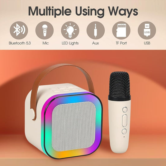 Mini Portable Blue-Tooth Speaker with Wireless Mic