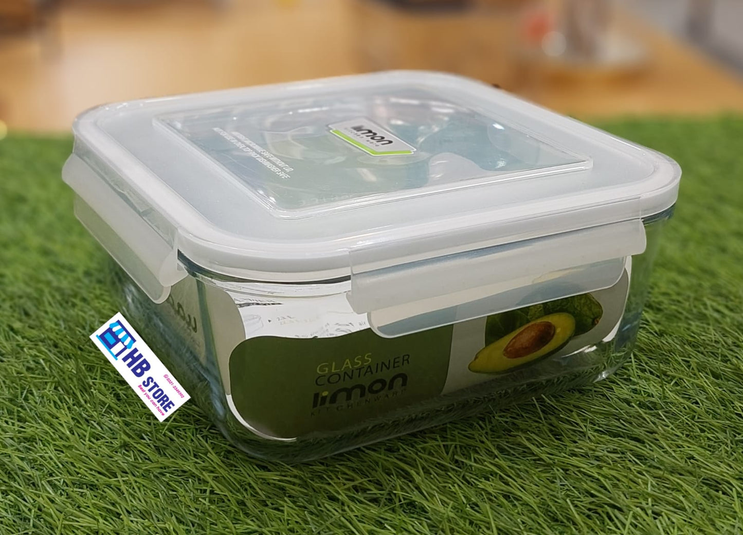 Limon Glass Food Storage Container with Lid, Square