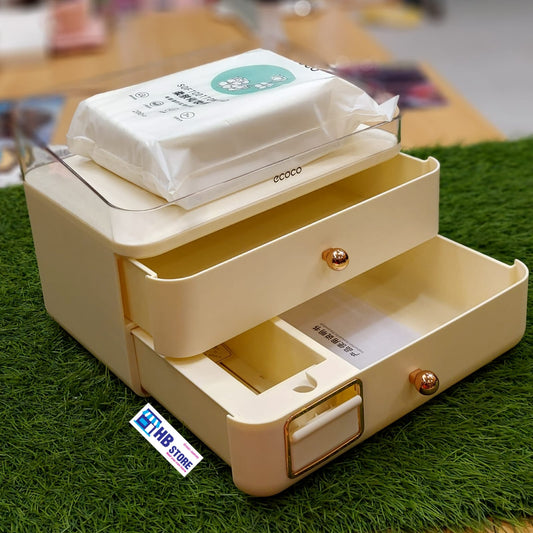 ECOCO Luxury Dustproof Makeup Organizer with Drawers