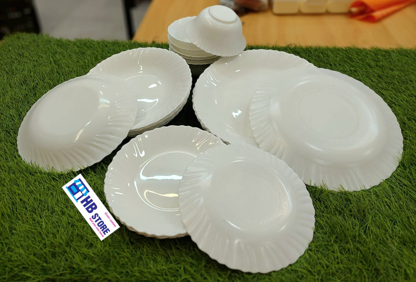 24-Piece White Marble Dinner Set – Timeless Elegance for Every Table
