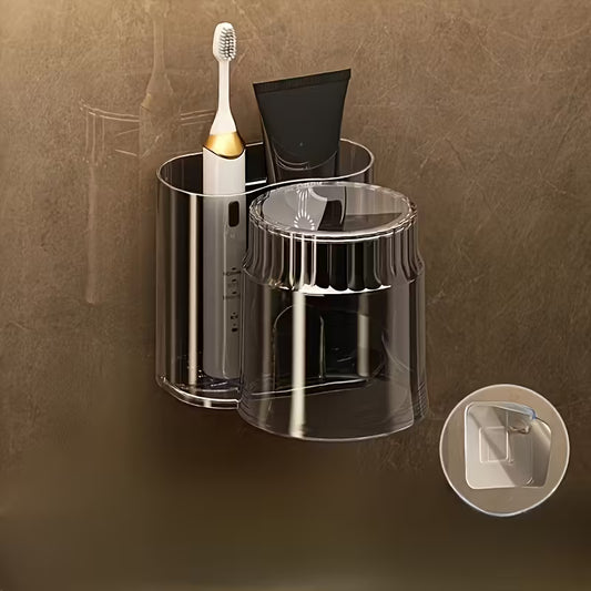 Wall Mounted Toothbrush Holder Organizer – Bathroom Storage Rack