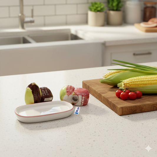 Vintage-Style Ceramic Corn on the Cob Salt and Pepper Shakers Set