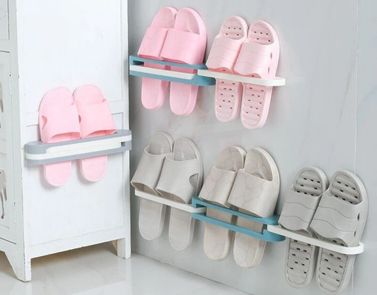 3-in-1 Wall Mounted Shoe & Slipper Holder Rack