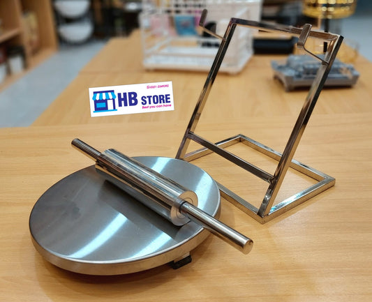 Premium Stainless Steel Roti/Chapati Maker with Rolling Pin & Stand – Durable & Easy to Use