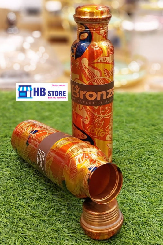 Artistic Printed Copper Water Bottle