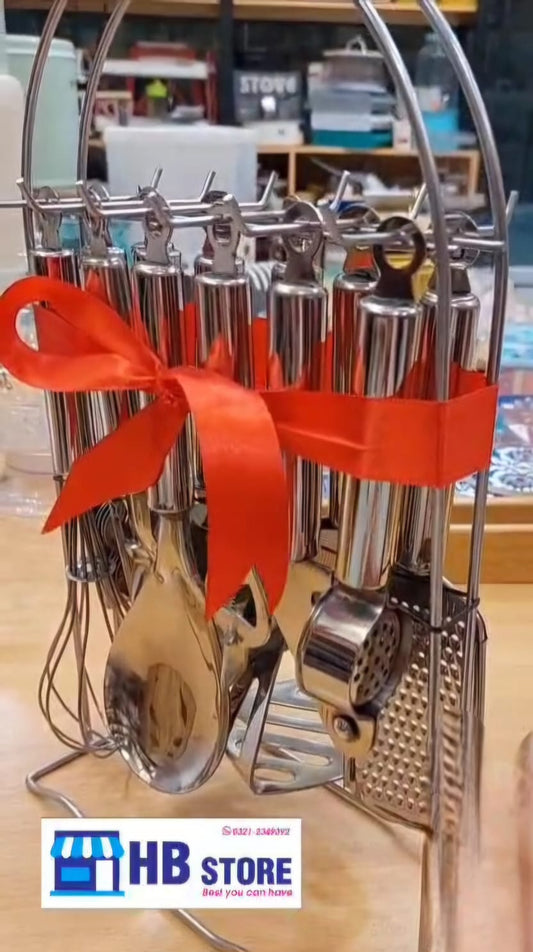 All-in-One Stainless Steel Kitchen Tool Set – Grater, Peeler, Can Opener, Pizza Cutter & More