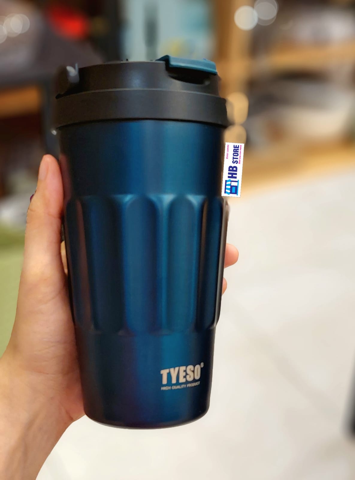 Tyeso Coffee Mug 500ml 304 Stainless Steel Double Layer Direct Drinking Insulated Thermos Flask
