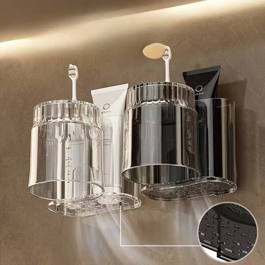 Wall Mounted Toothbrush Holder Organizer – Bathroom Storage Rack
