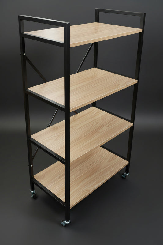 4-Tier Industrial Kitchen Utility Cart with Wheels