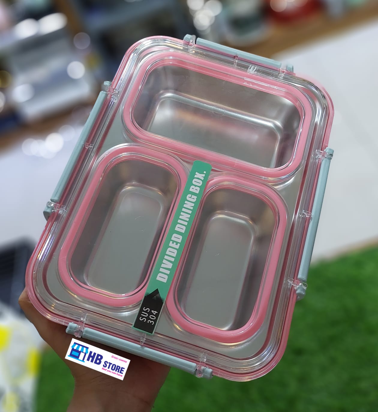 3 Compartment Airtight Partition Lunch Box