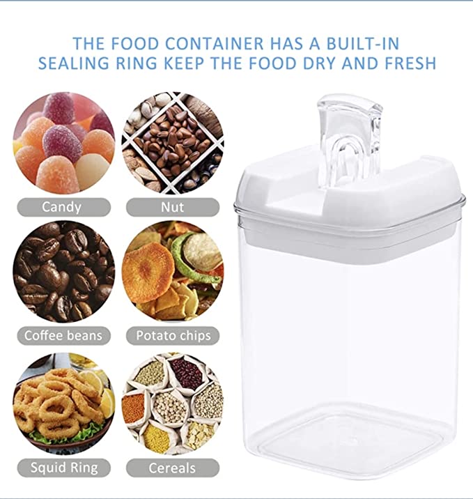 Airtight Lock Food Storage Jar Set - BPA Free 4pcs