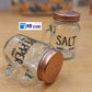2Pcs Glass Material Salt Pepper Set